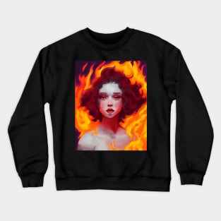 Burning Fire Elemental Faerie Crewneck Sweatshirt